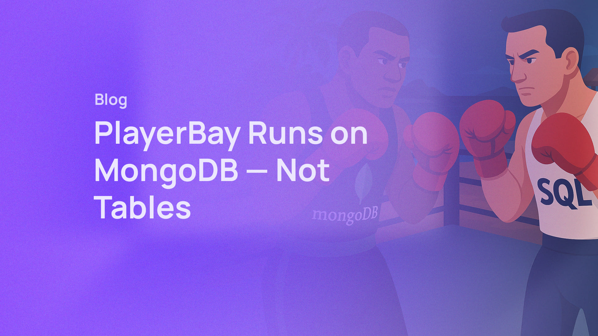 PlayerBay Runs on MongoDB — Not Tables