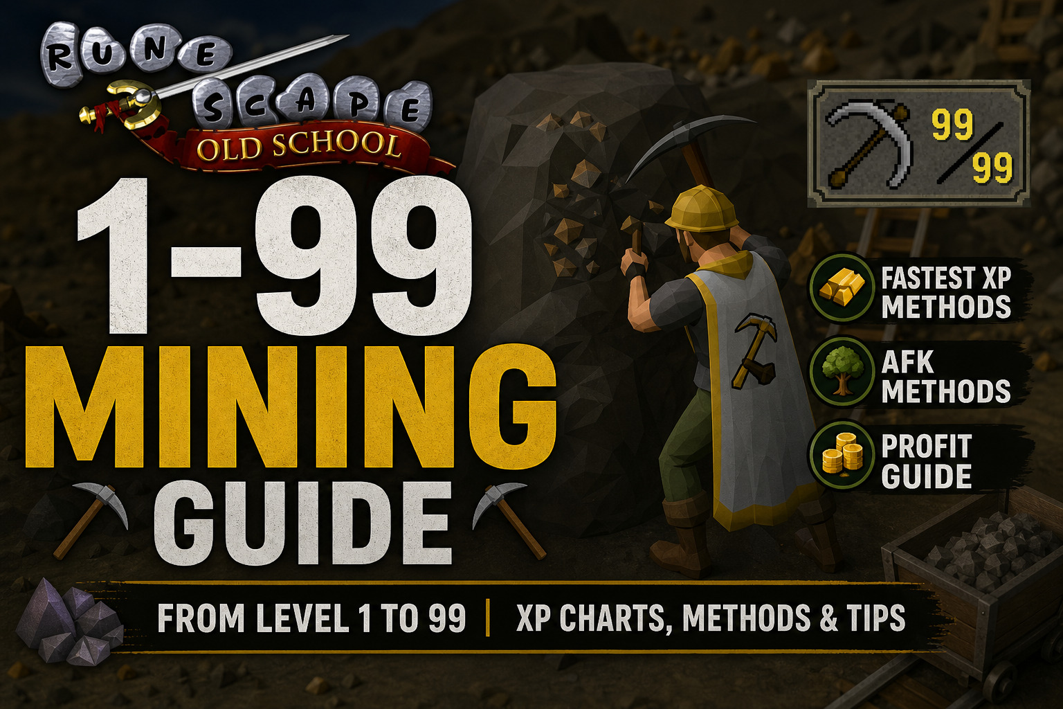 OSRS 1-99 Mining Guide | Fastest XP, AFK Methods & Profit